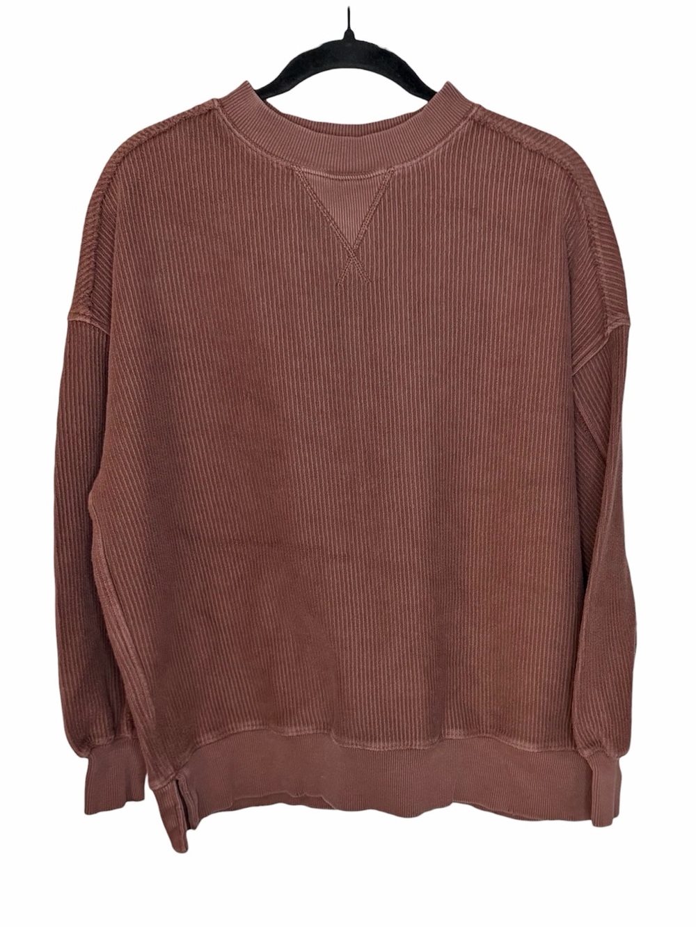 Aerie Oversized Wonder Textured V-Neck Sweatshirt - XXS